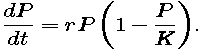 Logistic differential equation