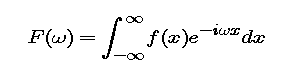 Definition of the Fourier transform