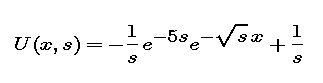 Formula for U(x,s)