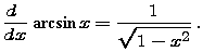 arcsine derivative