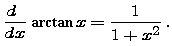 arctan derivative