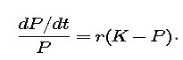 Alternate form of logistic equation
