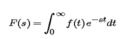 Definition of Laplace Transform