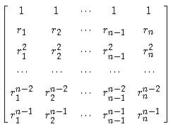vandermonde