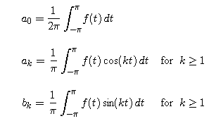 Formula for Fourier Coefficients