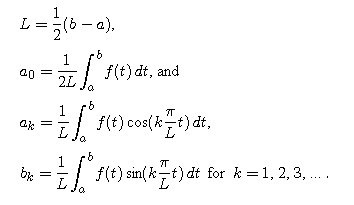 Formulas for coefficients